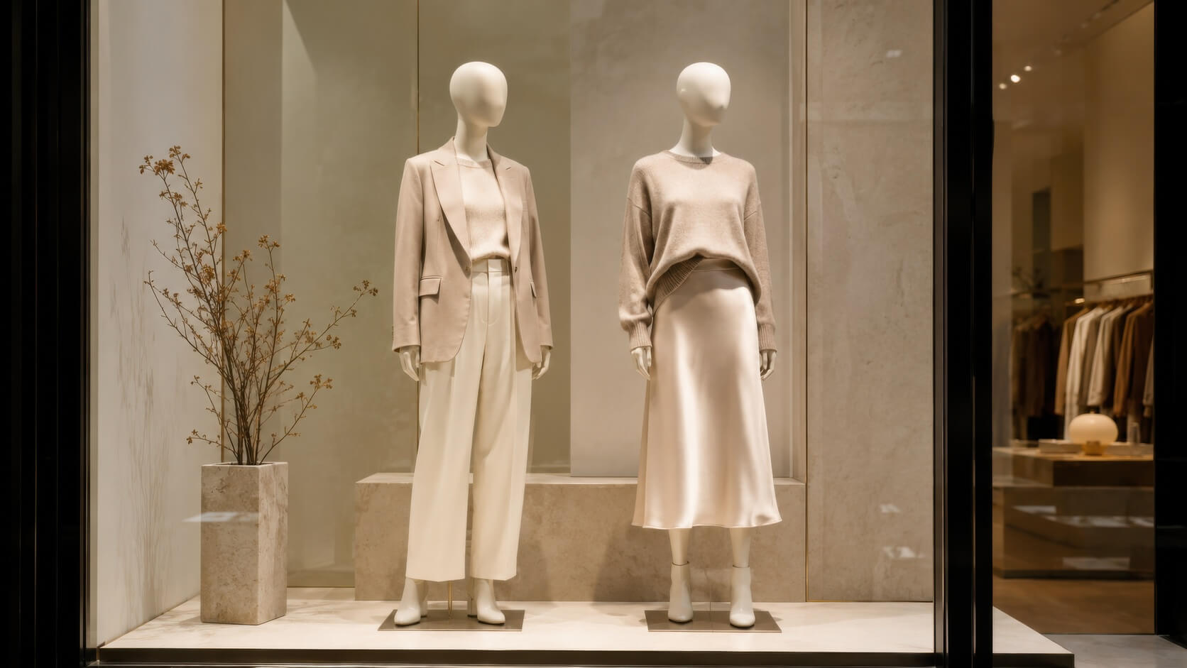 Peças de quiet luxury em malha premium